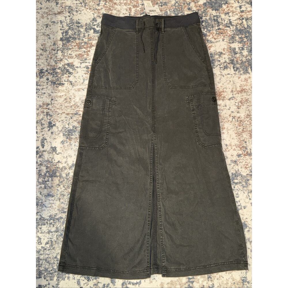 American Eagle NWT Cargo Long Skirt Size 4 Gray